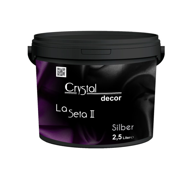 Декоративна шпаклівка з перламутровим відблиском (аналог Отточенто) Crystal Decor La Seta II (Silber)