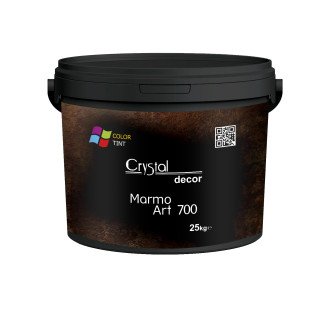 Декоративна штукатурка в сухій суміші на основі цементу Crystal Decor MarmoArt 700 для внутрішніх і зовнішніх робіт