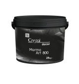 Декоративна штукатурка в сухій суміші на основі цементу Crystal Decor MarmoArt 800 для внутрішніх і зовнішніх робіт