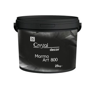 Декоративна штукатурка в сухій суміші на основі цементу Crystal Decor MarmoArt 800 для внутрішніх і зовнішніх робіт