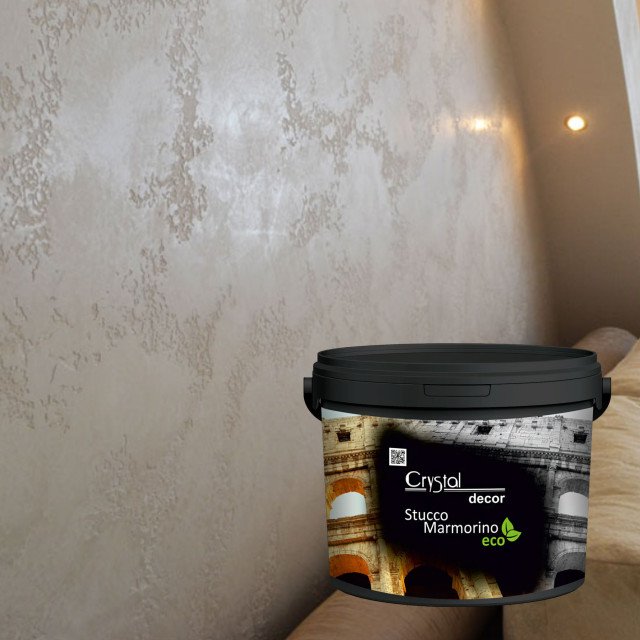 Декоративне покриття на мінеральній основі Crystal Decor Stucco Marmorino Eco