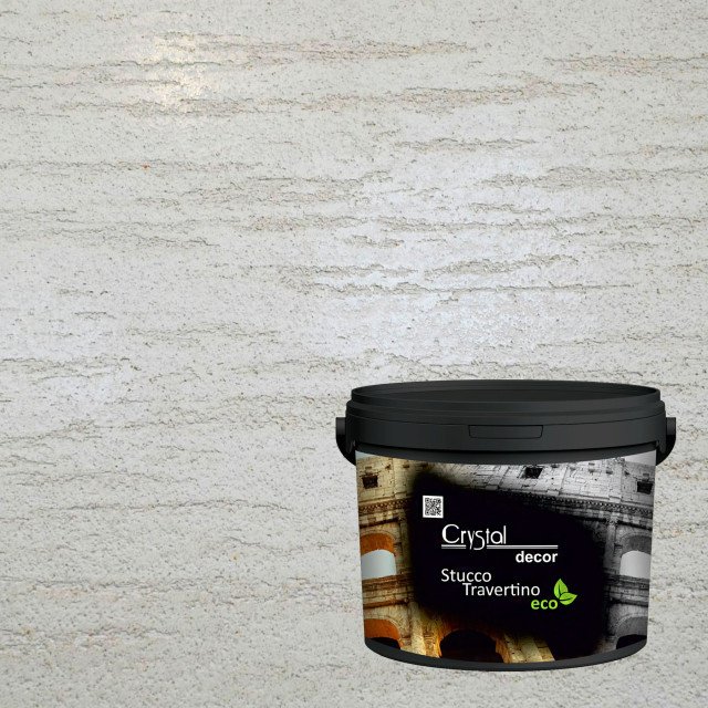 Декоративне покриття на мінеральній основі (травертин) Crystal Decor Stucco Travertino Eco